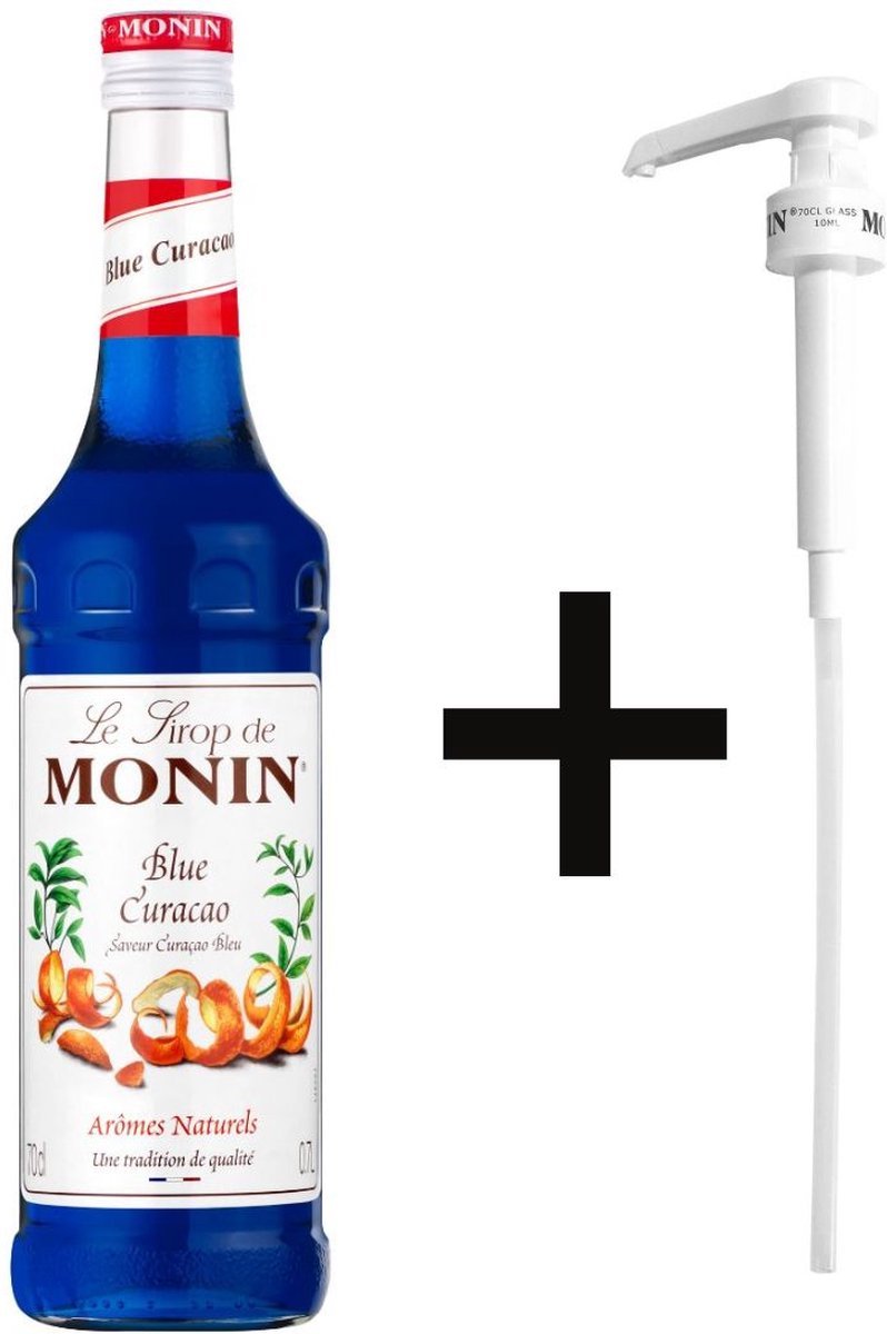 Goedkoopste Monin Blue Curacao 70cl Koffiesiroop Met Doseer Pompje