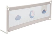 Bébé Vivo - barrière de lit - réglable en hauteur - barrière de lit 200 x 65 cm - gris