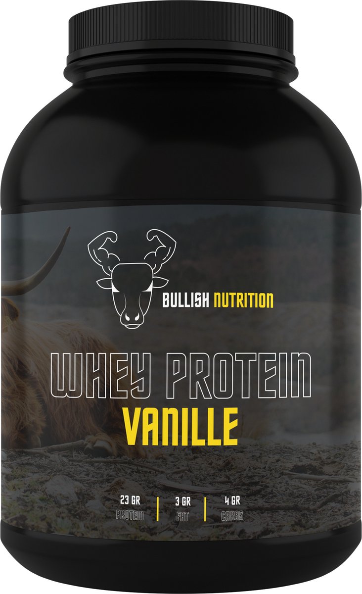 Bullishnutrition - Shake - whey proteïne - vanille - pot 1000 gram