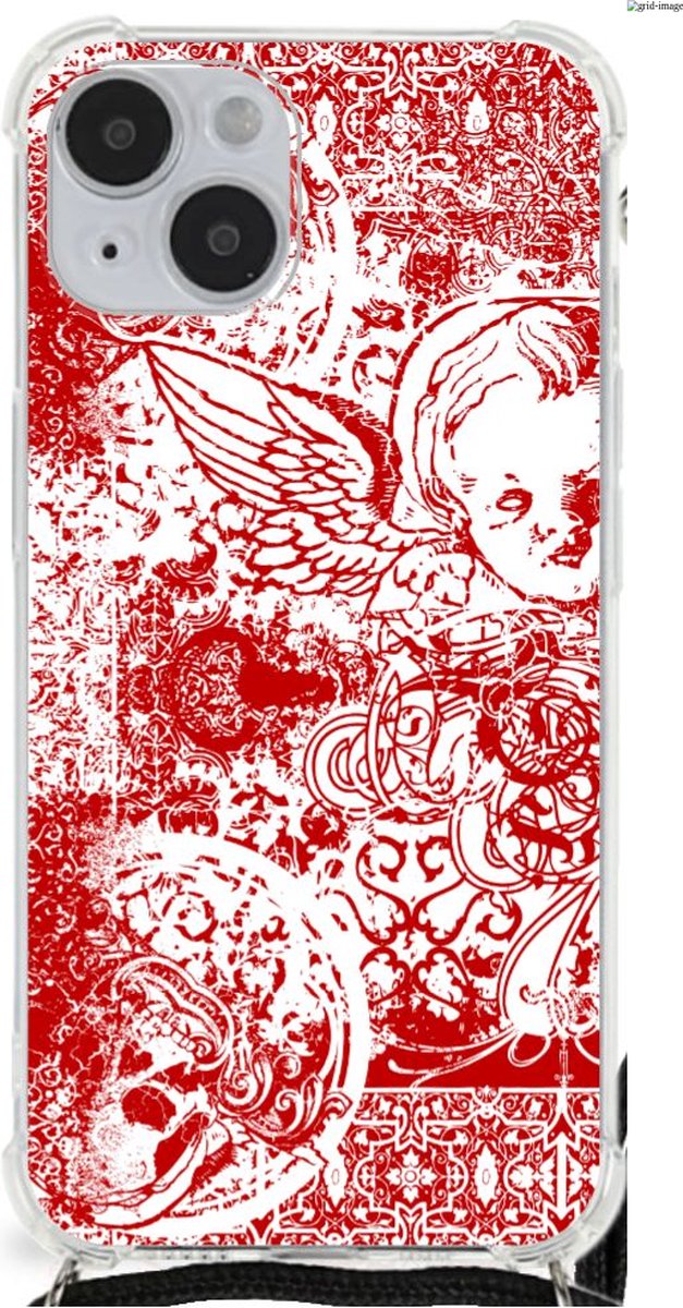 Extreme Case iPhone 14 Plus Angel Skull Rood