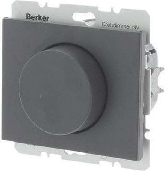 BERKER K1 DIMMER INBOUW 360W TRONIC DRUK WISSEL ANTRACIET