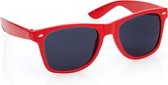 Hippe party zonnebril rood volwassenen - carnaval/verkleed
