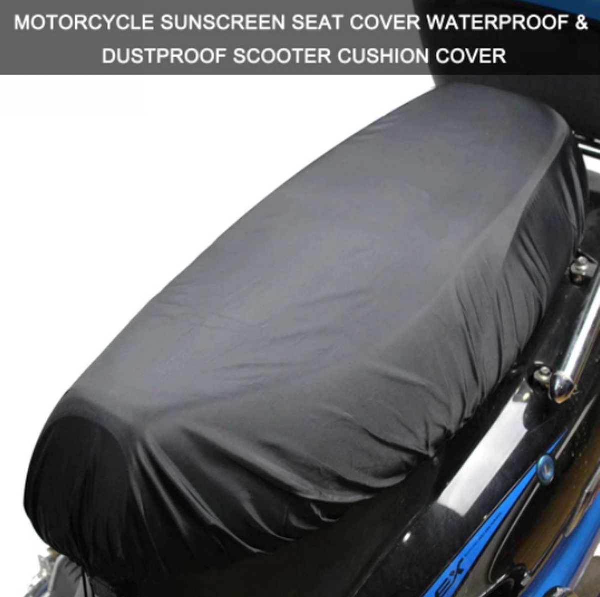 TLVX Scooter zadelhoes / Waterdichte zadelhoes / Buddyseat hoes waterdicht / Regenhoes / Zithoes waterproef / Brommer zadelhoes / Universeel / Maat XL (max. 58cm breed bij 88 cm lang)