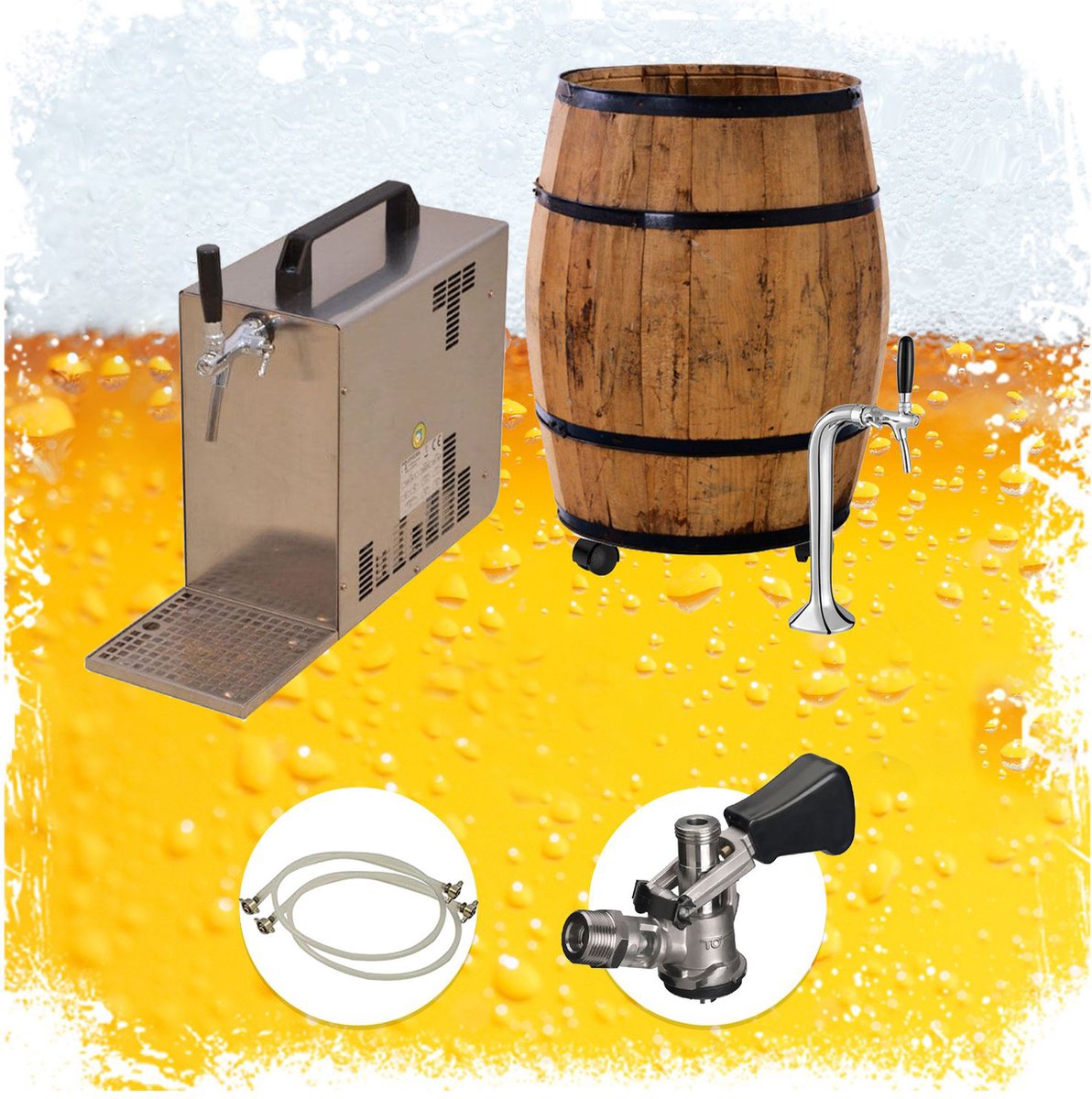 BARRIQUE-Biertap mobiele bier bar, complete set, Type M