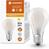 Ledvance Superior Classic LED E27 Peer Mat 5.8W 806lm - 927 Zeer Warm Wit | Dimbaar - Beste Kleurweergave