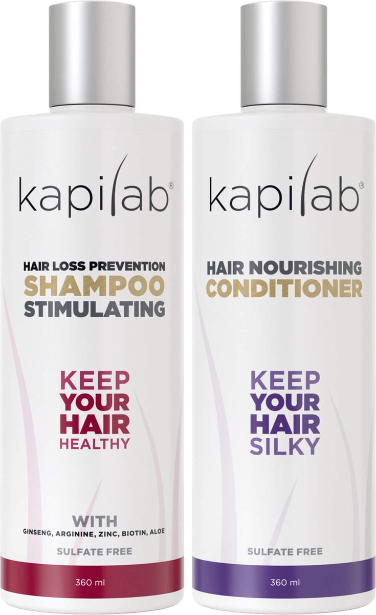 Kapilab Haarverzorging Set - Kapilab Haarstimulerende Shampoo + Kapilab Haarverzorgende Condtioner - Voor optimale haargezondheid