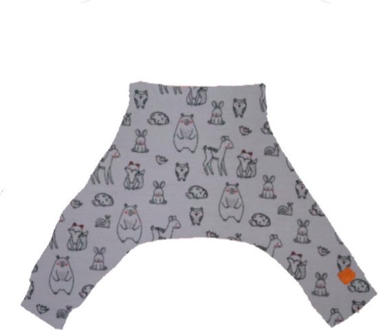 Pantalon tartan animaux gris