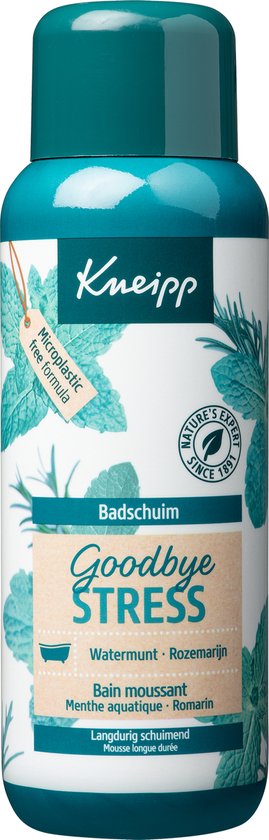 Kneipp Goodbye Stress - Badschuim - Watermunt en Rozemarijn - Ontspannend - Geschikt voor alle huidtypen - Vegan - 1 st - 400 ml