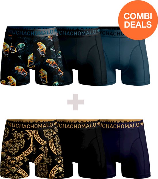 YESWEL Lot de 6 boxers américains 100 % coton respirants