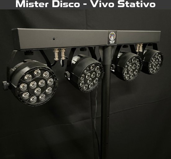Pack Lumière 5 Projecteurs Par 18X1W RGB DMX - Machine à fumée 400W