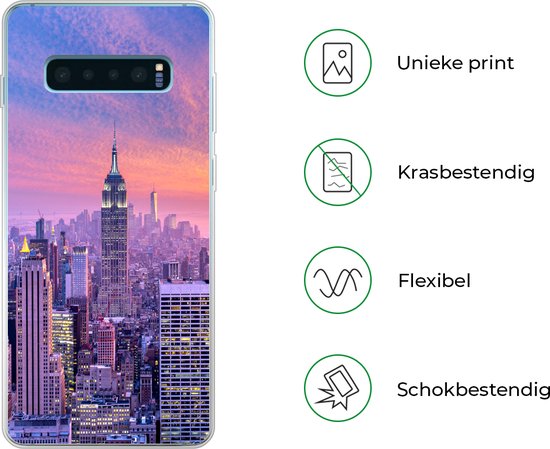 Coque Samsung Galaxy S10 Plus - New York - Couleurs - Skyline - Siliconen