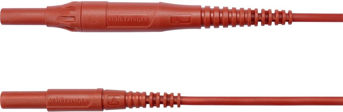 Schützinger MSFK B441 / 1 / 200 / RT Meetsnoer [Stekker 4 mm - Stekker 4 mm] Rood 1 stuk(s)