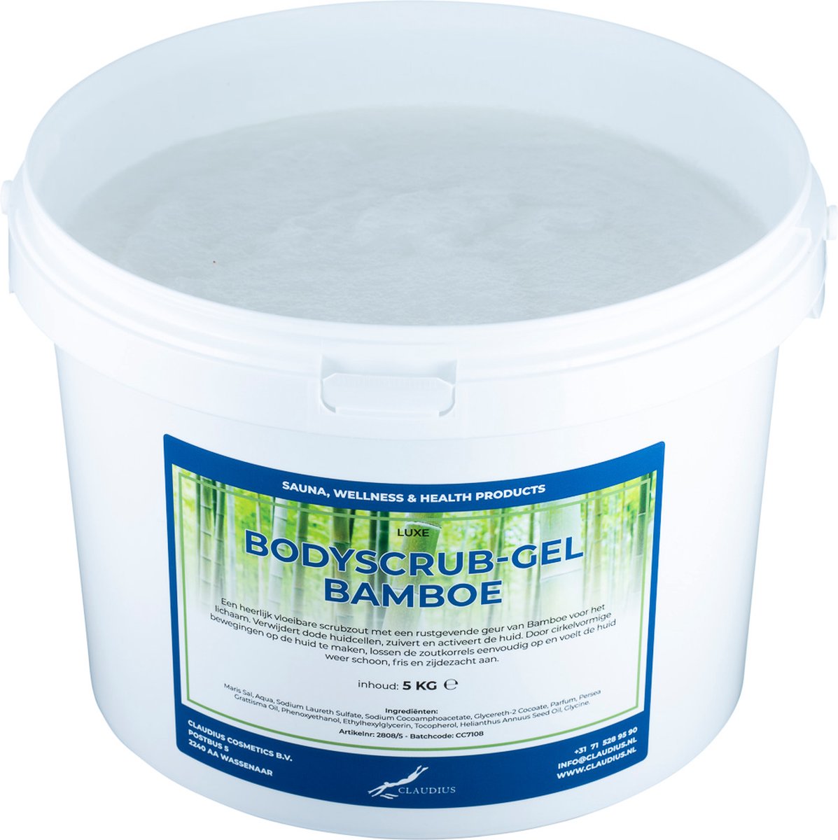 Goedkoopste Luxe Verzorgende Bodyscrub-Gel Bamboe - 5 KG - Hydraterende Lichaamsscrub