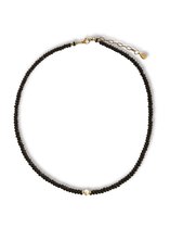 Zatthu Jewelry - N22FW490 - Jaan zwarte kralenketting met parel