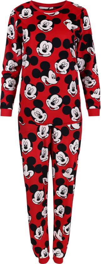 DISNEY Mickey Mouse - Rode Pyjama voor Dames met Lange Mouwen / XS | bol