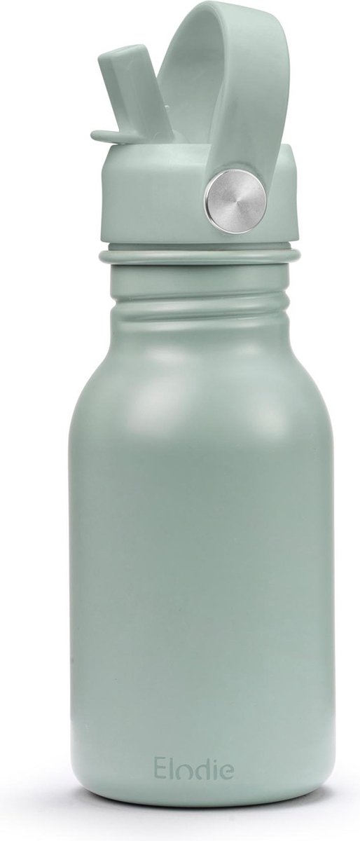 Elodie Water Bottle - Drinkbus kinderen - Waterfles met rietje- Pebble Green