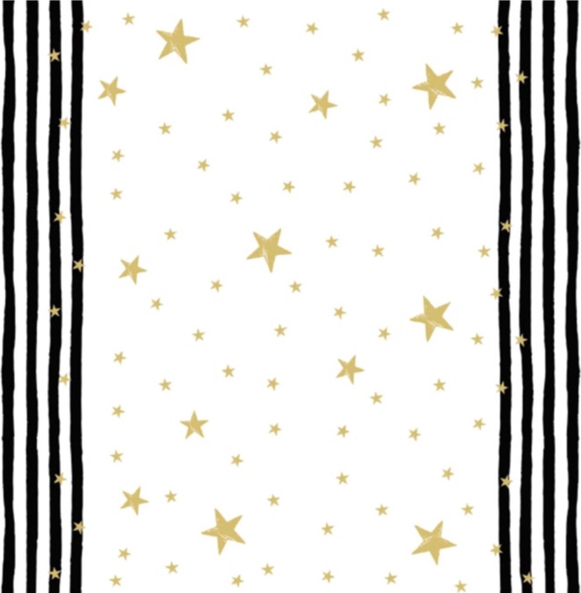 Kerst thema tafellopers/placemats met sterretjes 40 x 480 cm - Kerstdiner tafeldecoratie