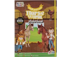 foto van Grafix Create your own Paarden Wereld  Stickerboek - 200 stickers - activiteitenboek voor meisjes - Doeboek - Opdrachten Boekje - Sinterklaas cadeau