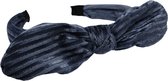 Jessidress®  Haar Diadeem met Buigbaar Strikje Diademen Elegante Hoofdband  Haar Diadeem Velours Dames Fluweel Haarband - Grijs