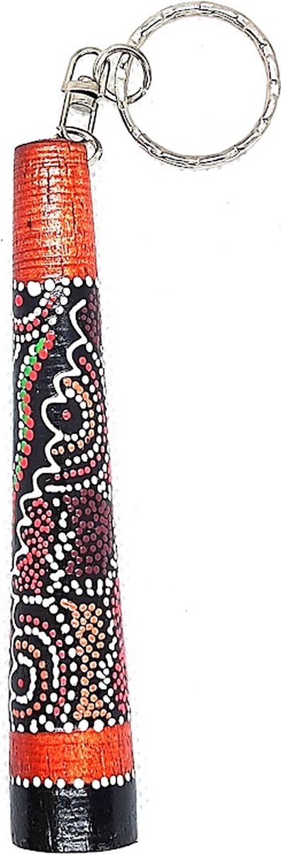 Didgeridoo Sleutelhanger – 10cm Handbeschilderd Australisch Souvenir