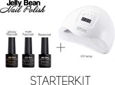 Jelly Bean Nail Polish Starterkit 80W - Proffesionele UV nagellamp voor gel nagellak - Base Coat - 2 Top Coat
