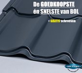 Dakpanplaten | 10 stuks van 110 x 295 cm | +GRATIS SCHROEVEN | RAZEND SNEL THUIS | prefab dakplaten | stalen profielplaten