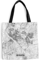 Sac bandoulière - Sac de plage - Shopper City map Deventer - 45x45 cm - Sac en coton