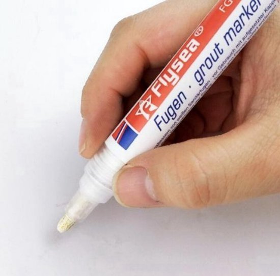 TLVX Voegstift - Voegenstift Wit - Voegenmarker - Voegenpen - Voegenverf - Voeg kleuren - voegen verven - voegenfris - voegenreiniger - voegen schoonmaak - tegelvoegen schoonmaken - tegelvoeg stift marker pen - TLVX