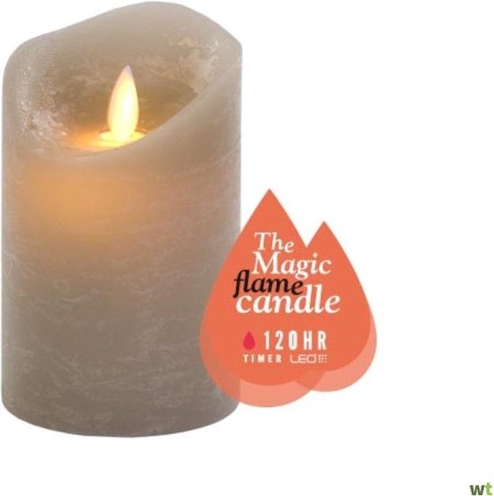 The magic flame candle 360hr timer led by peha licht grijs