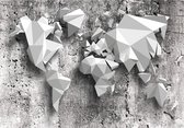 Fotobehang - World Map: Origami.