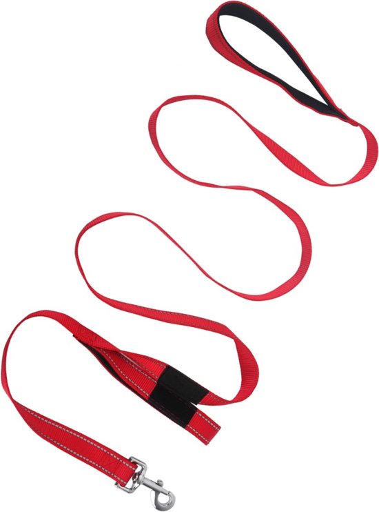 Hondenriem reflecterende sterke hondenriem 1,5 m lang met comfortabel gewatteerd handvat zwaar belastbare training duurzame nylon touwriemen (kleur: 1,5 m groen