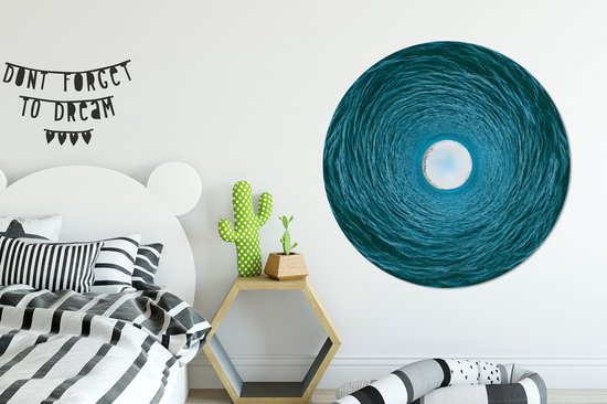 Un tunnel bleu dans le cercle chinois Shanghai Wall aluminium ⌀ 140 cm