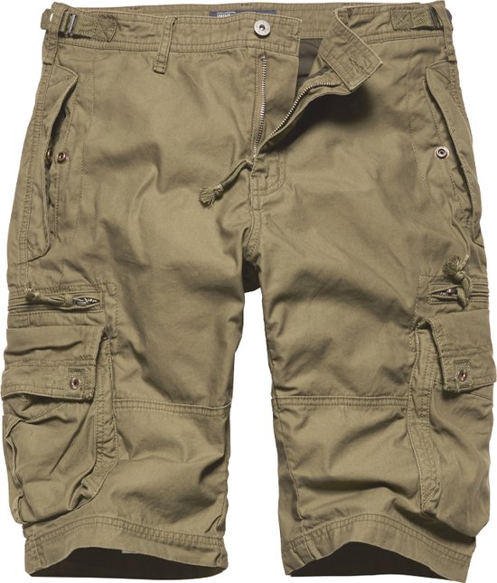 Vintage Industries Gandor shorts dark khaki