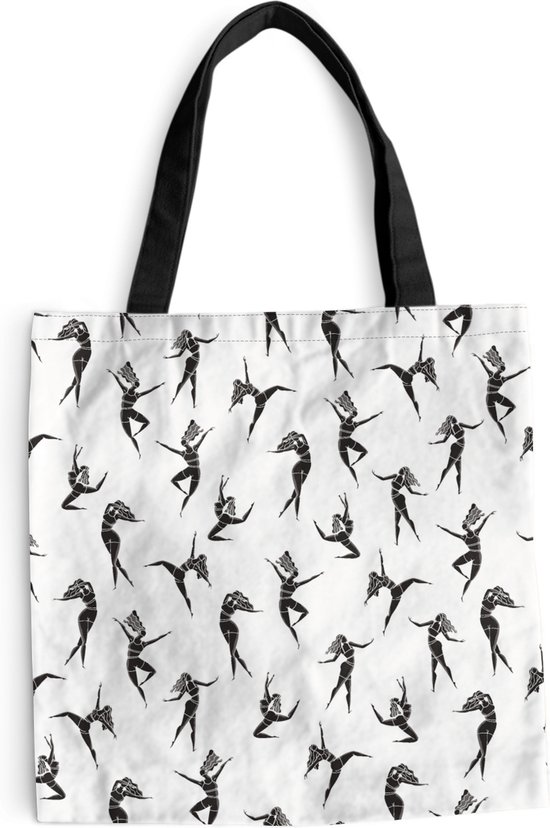 Sac bandoulière - Sac de plage - Shopper Girl - Danse - Motifs - 45x45 cm - Sac en coton
