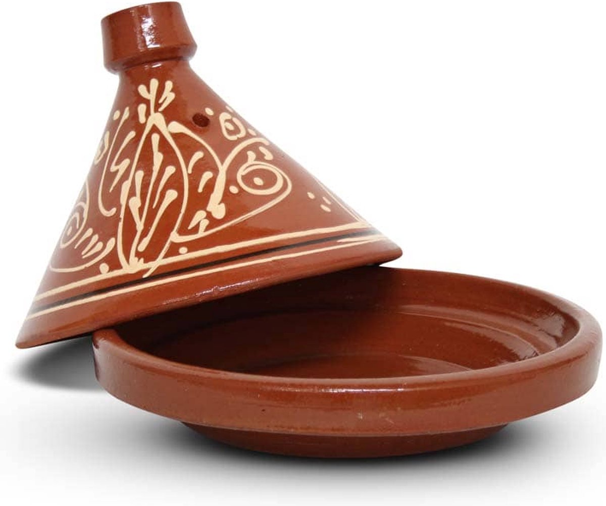 Marokkaanse Tajine met motief Kegel Ø 25 x 20cm
