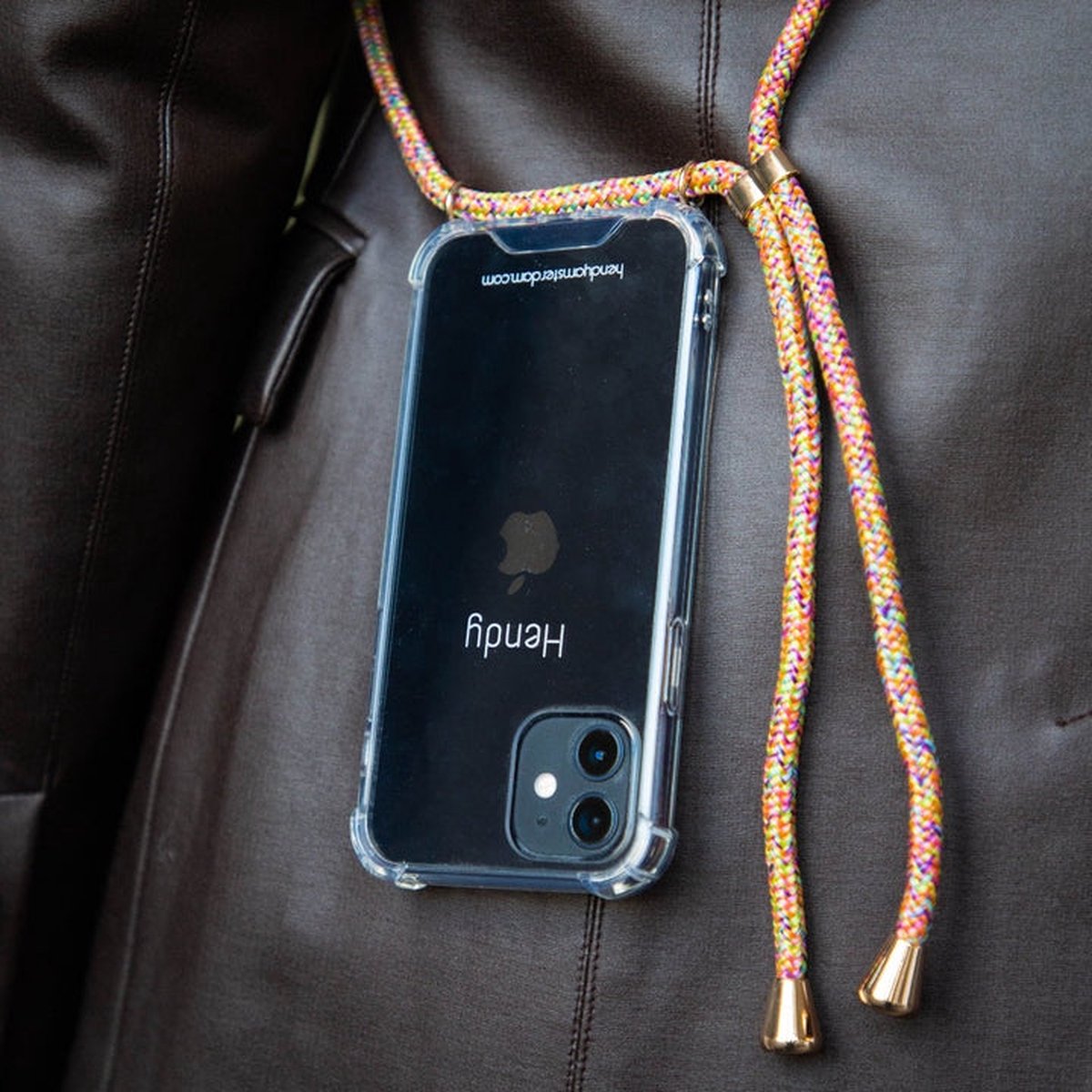 Hendy telefoonhoesje met koord - Classic - Confetti - iPhone 13 Pro