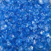 Pierres Décoratives en Verre Coloré / Glas Coloré - Blauw Foncé - 4-10mm - 1kg