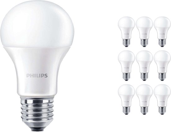 Voordeelpak 10x Philips CorePro LEDbulb E27 A60 12.5W 840 Matt | Vervangt 100W