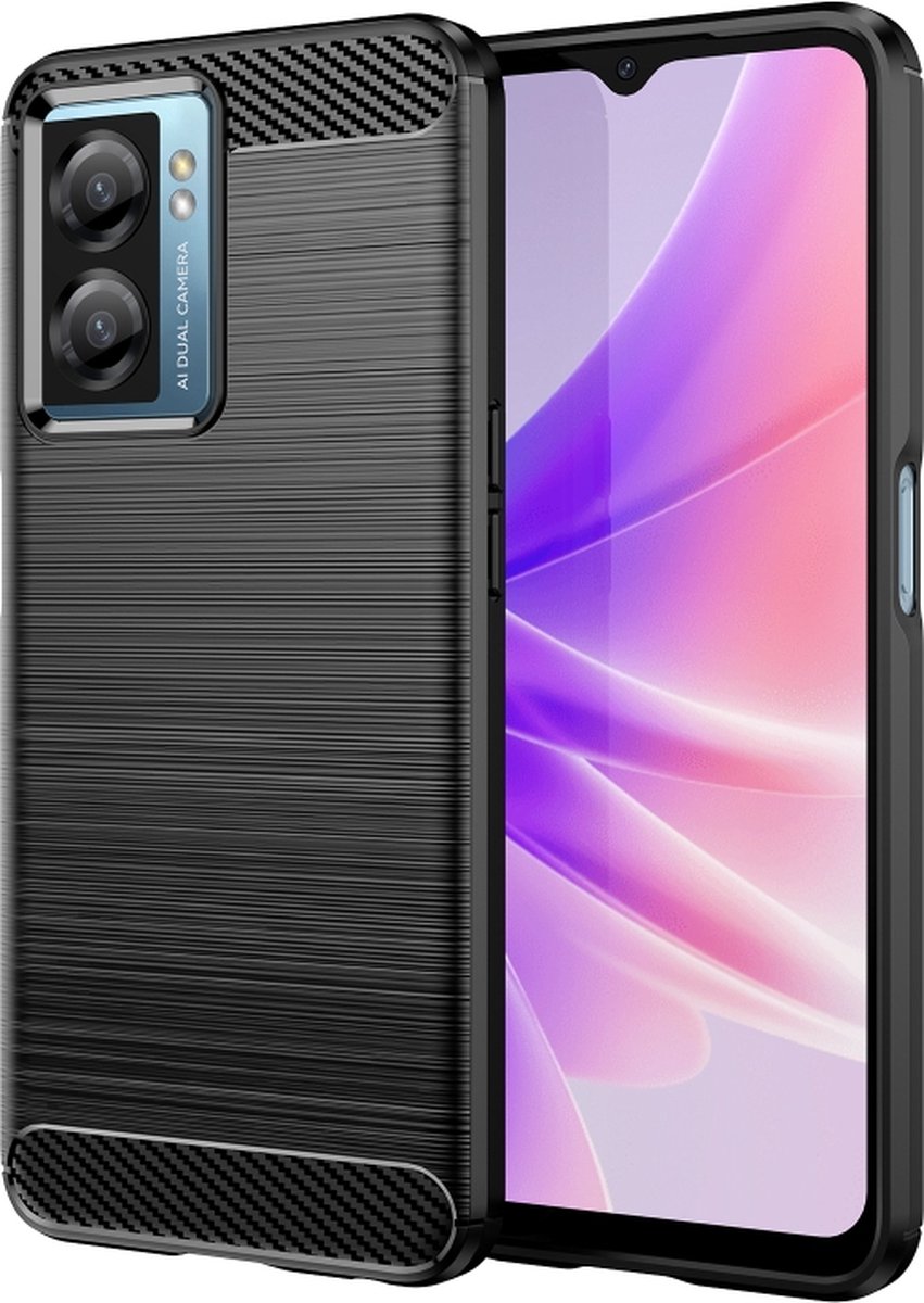 Silicone gel TPU zwart hoesje case Oppo A57S - Oppo A57 (4G)