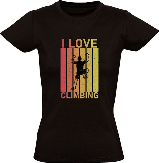 sector slachtoffer Banket I love Climbing Dames T-Shirt | Muurklimmen | klimmen | Wandklimmen |  boulderen | Shirt | bol.com