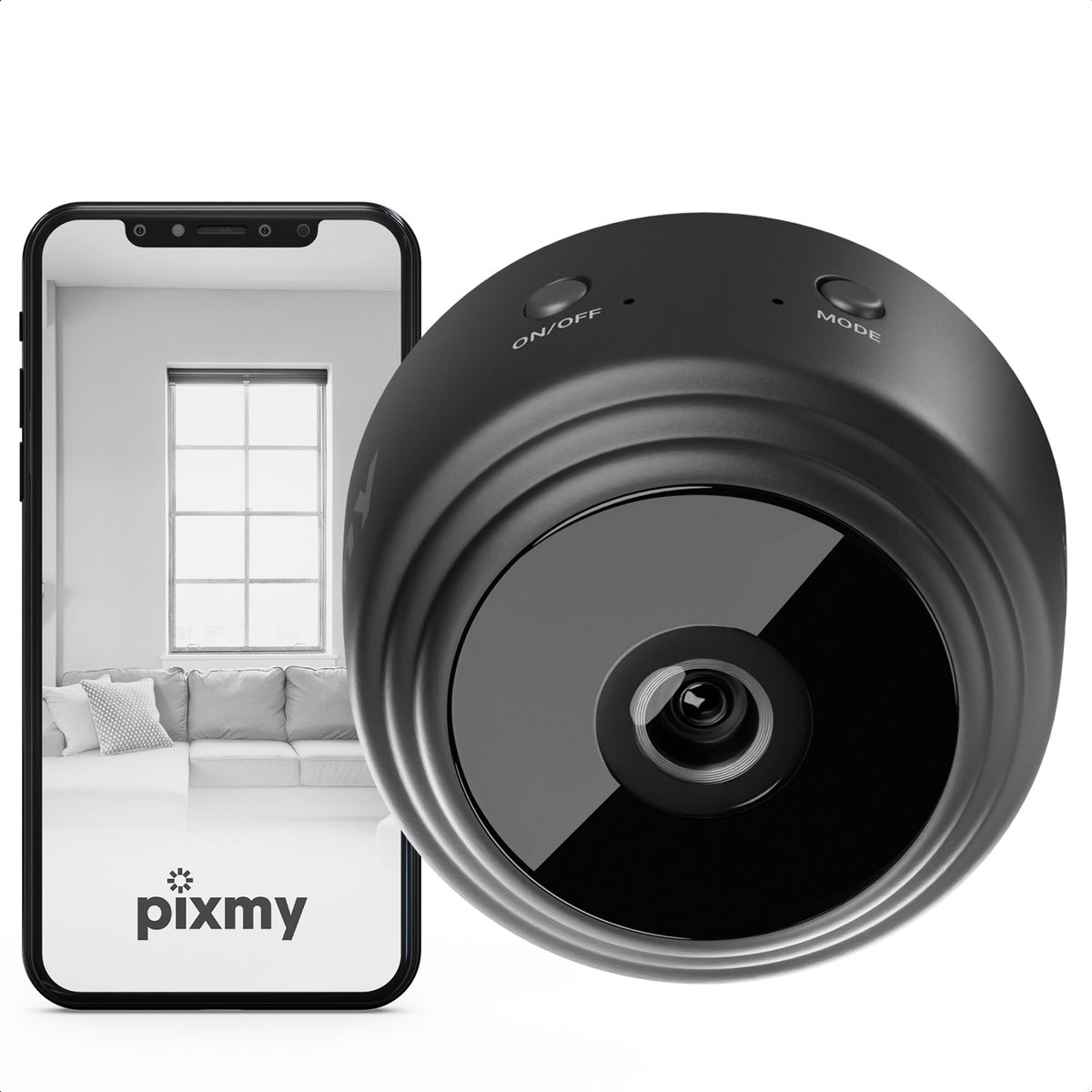 PIXMY - IPRO1-300mAh - Spy Camera - Mini Camera - Verborgen Camera - Wi-Fi 1080 HD - 128GB Geheugen - PIXMY Video & Photo