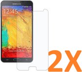 Screenprotector Glas - Tempered Glass Screen Protector - 2x Geschikt voor: Samsung Galaxy Note 3