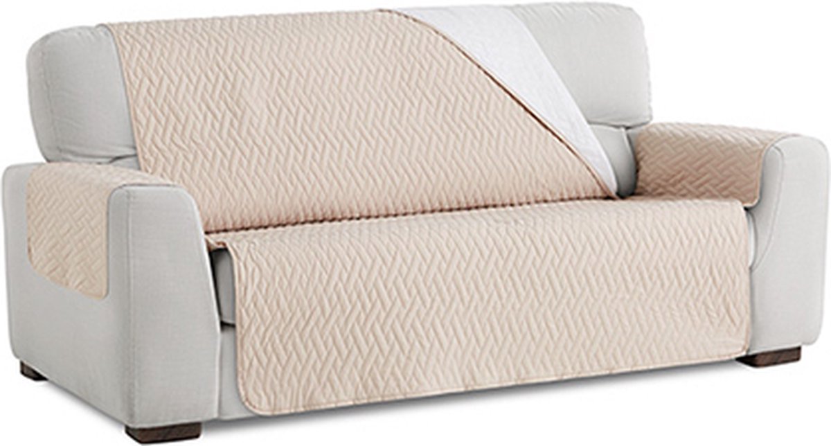 Bankbeschermer Waterproof 110cm breed Beige - Stevig gevoerde en waterbestendige Belmarti® bank beschermer