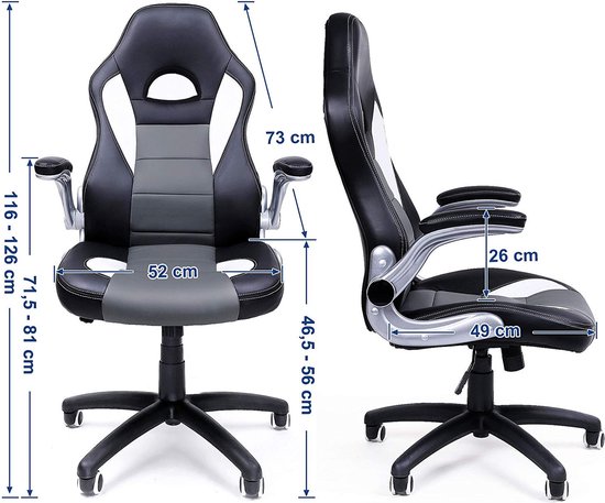 Bureaustoel PU Leer Zwart Directiestoel Met In Hoogte Verstelbaar 0 100 Mm Bureau Draaistoel Draagvermogen 136 07 Kg Directiestoel Bureaustoel Draaistoel Bureaustoel Bureaustoel Kantoor P 010264908801