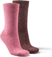 Fellhof Alpaca sokken maat 39-42 – roze/rood – alpacawol – wollen sokken – warme sokken temperatuurregulerend – vochtregulerend – geurloos – ademend – comfortabel – zacht
