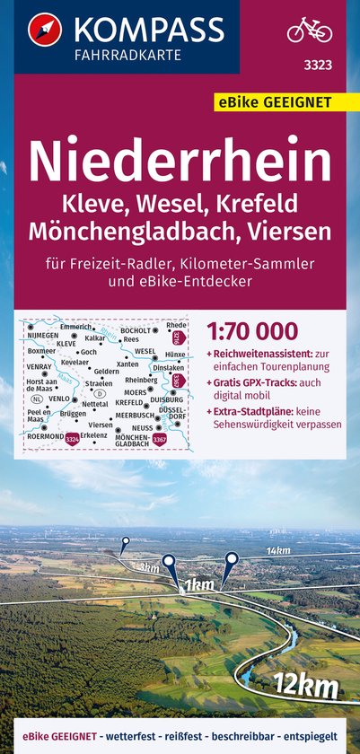 Fahrradkarten- Niederrhein / Kleve / Wesel/Krefeld/ Mönchengladbach/Viersen
