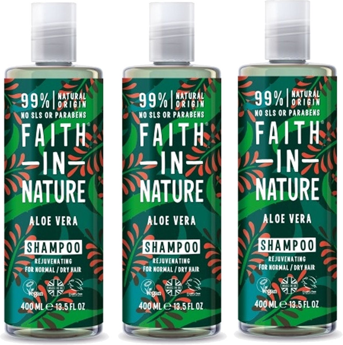 FAITH IN NATURE - Shampoo Aloe Vera - 3 Pak