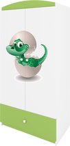 Kocot Kids - Kledingkast babydreams groen baby dino - Halfhoge kast - Groen