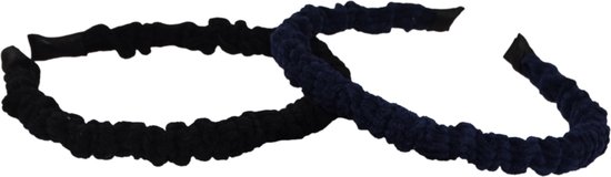 Jessidress® Haar diadeem Elegante Dames Diademen Haarband Hoofdband - Zwart/Donker Blauw