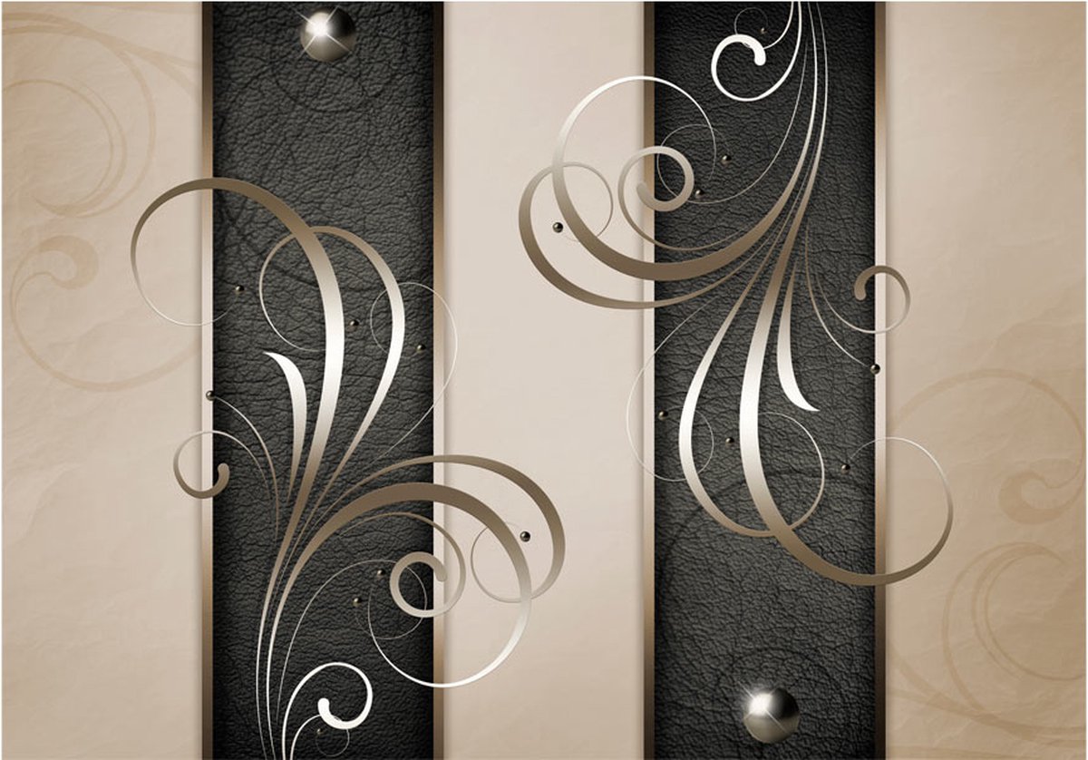Fotobehangkoning - Behang - Vliesbehang - Fotobehang Romantisch - Versiering - Luxe - Romantic duet - 400 x 280 cm